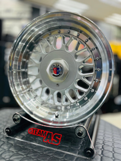 15” AS- 7680 4/100 4/114 silver wheels