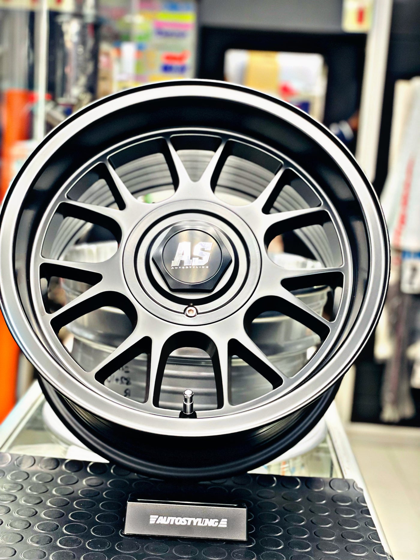 15” AS- 7563   4/100 4/108 full matt black wheels