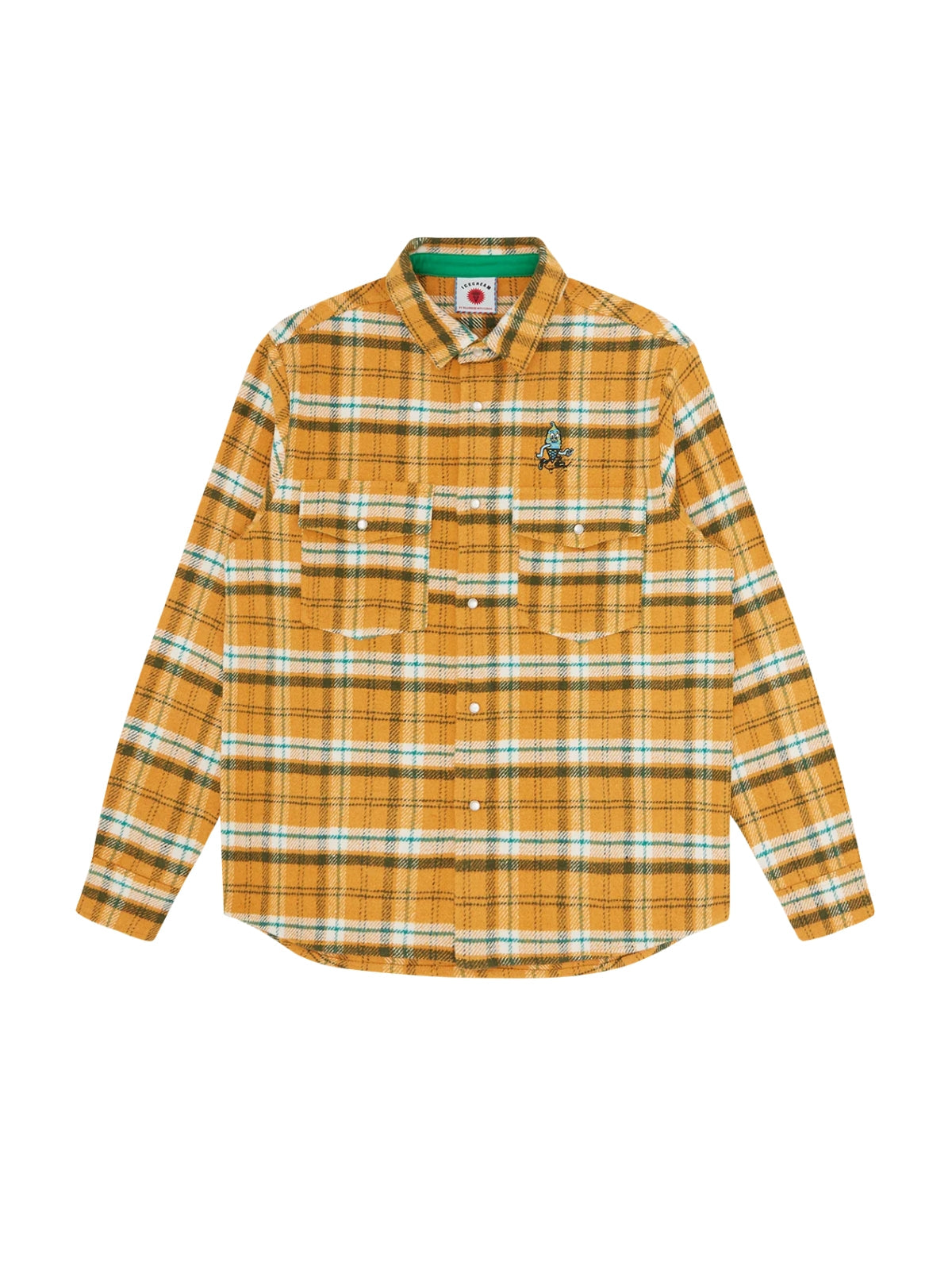 Ice-Cream Shirt Flannel Check Yellow