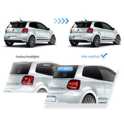 VLAND VW POLO 6 LED TAIL LIGHT SMOKED EDITION