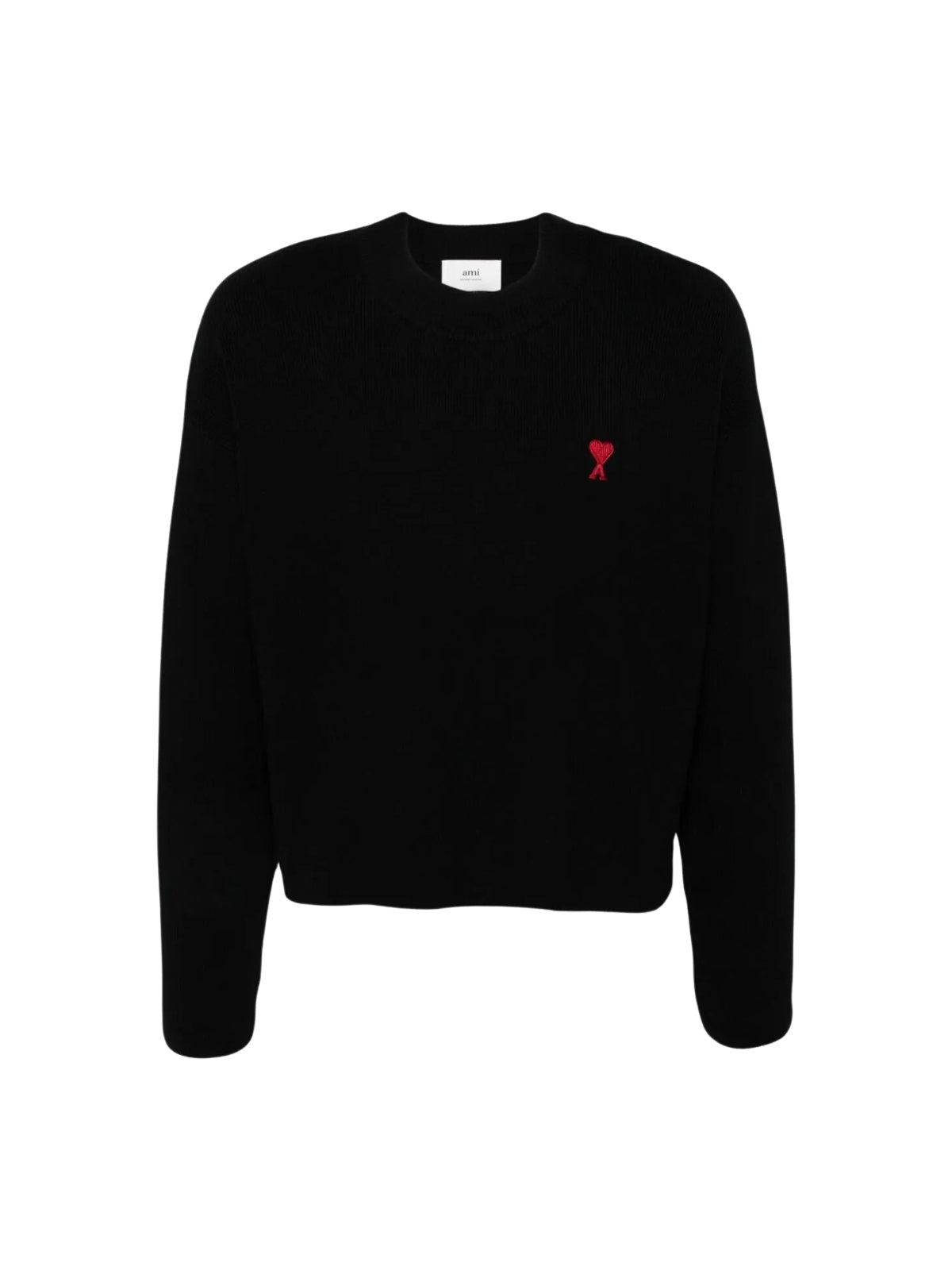 Ami Sweater Heavy Loopback Logo Black