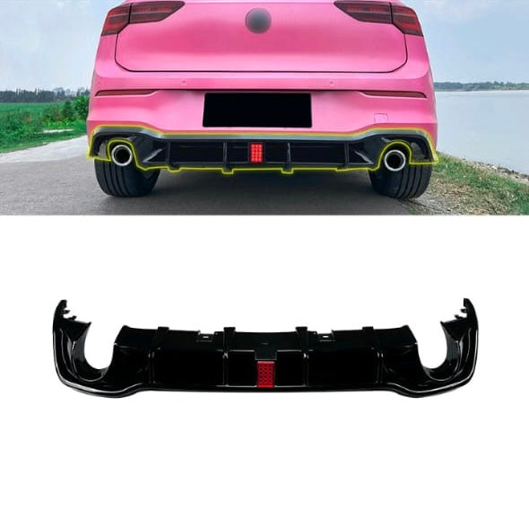 MK8 Gti AK rear diffuser WITH LED