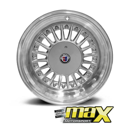 15 Inch Mag Wheel - MX1005-15SL  Alpin Style Wheel (4x100 / 114.3 PCD)