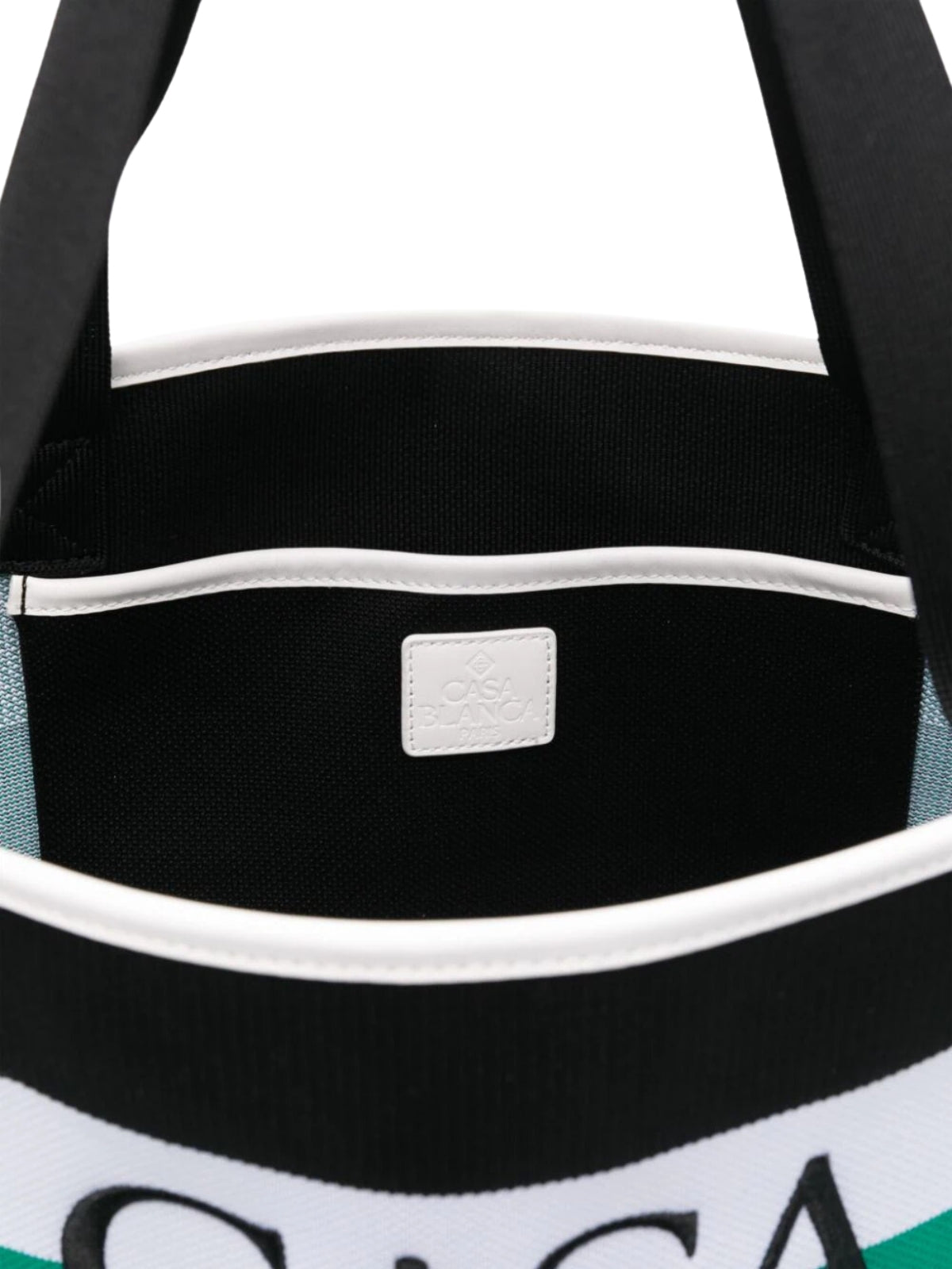 Casablanca Bag Knitted Shopper White-Green