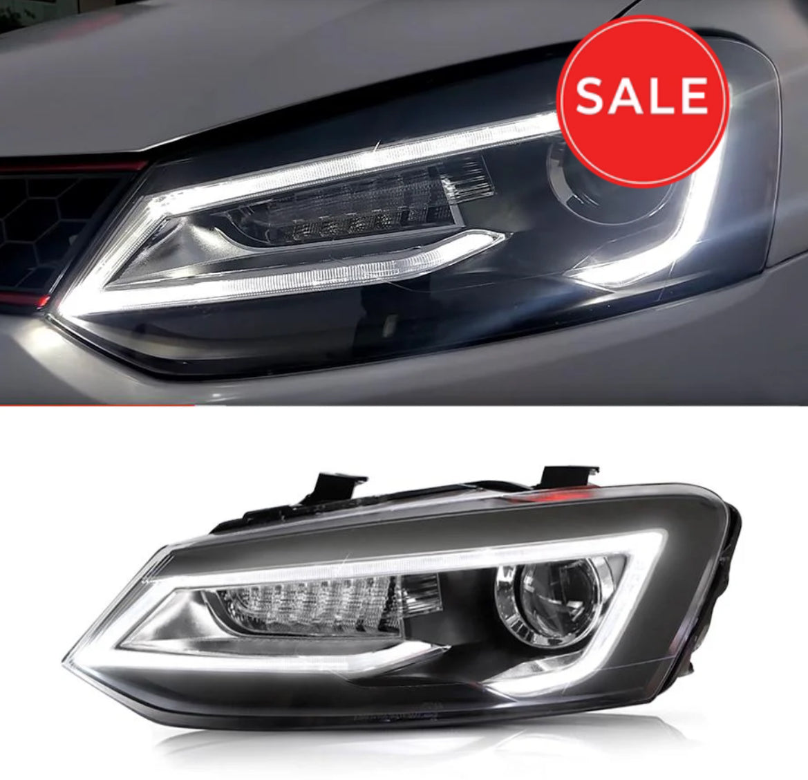 VLAND VW POLO 6 TUBE LED HEADLIGHT