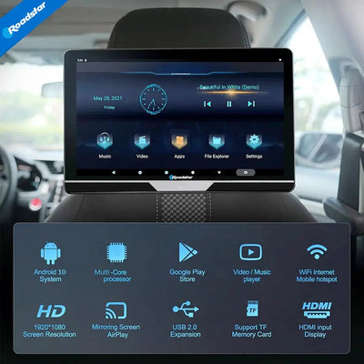 12.1" Roadstar Android Entertainment Headrest Tablet Screens