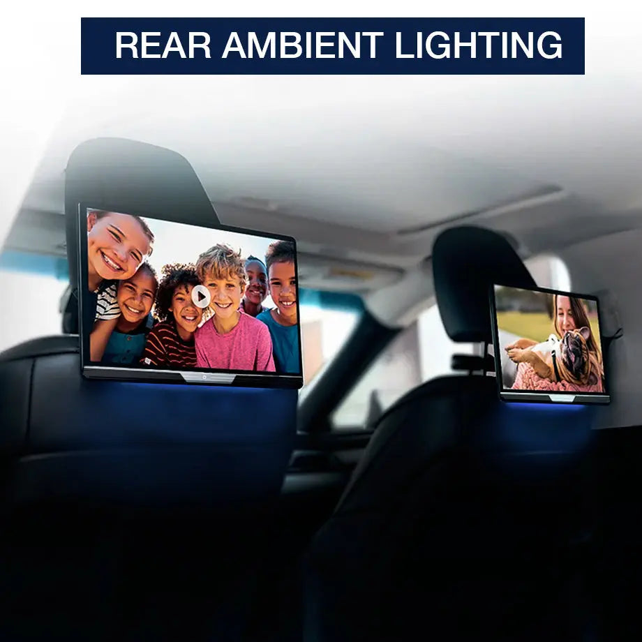 12.1" Roadstar Android Entertainment Headrest Tablet Screens With Bluetooth Headphones