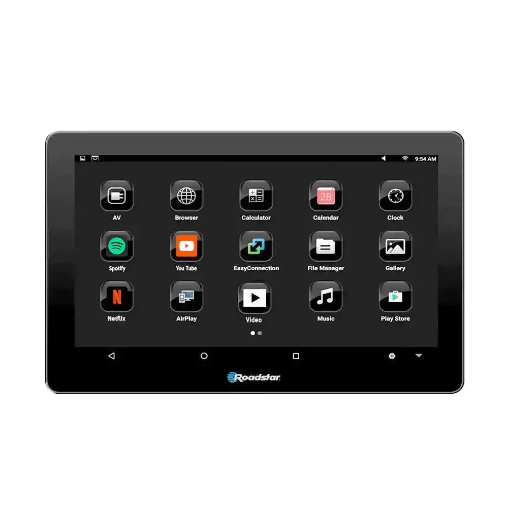 10.1" Roadstar Android Entertainment Headrest Tablet Screens With Bluetooth Headphones
