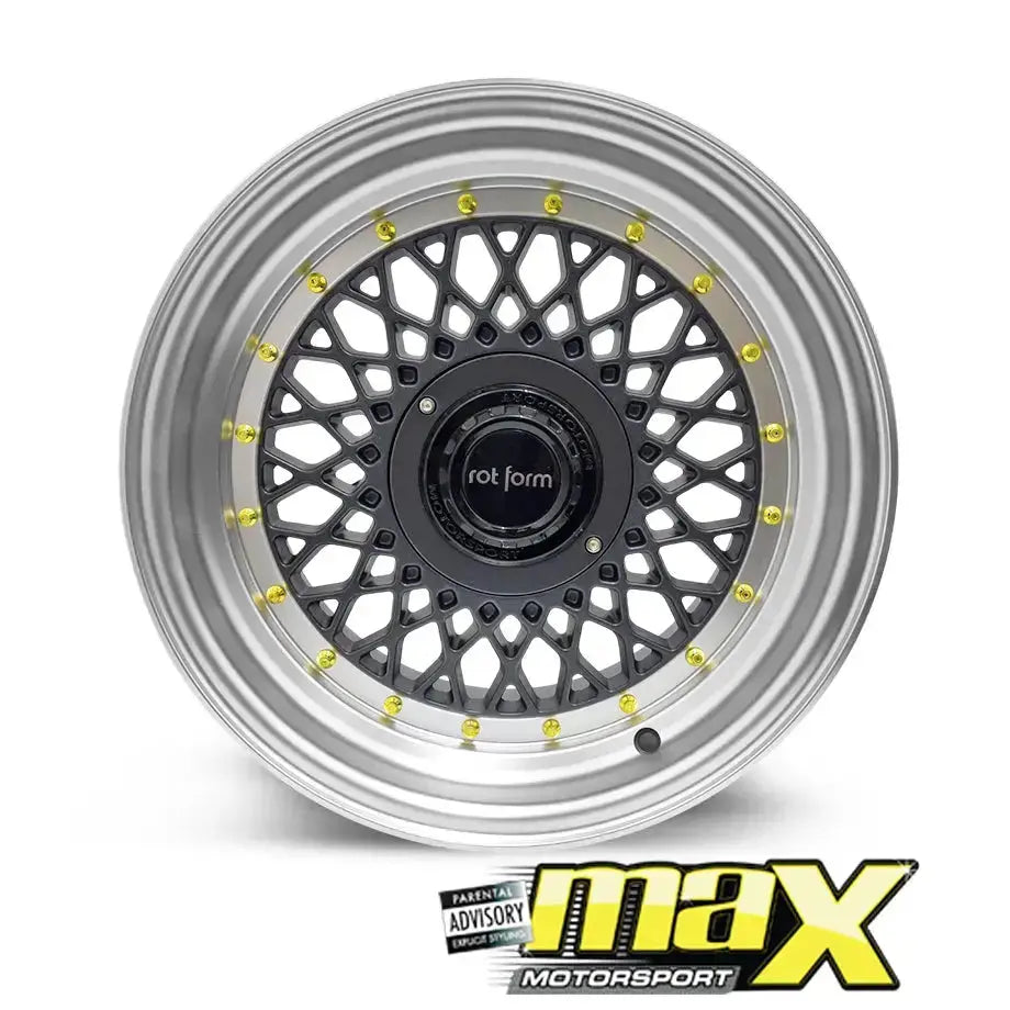 15 Inch MX1005-GM Rotform Mesh Style Wheel & Tyre Combo (4x100 / 108 PCD)
