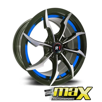 15 Inch Mag Wheel - MX243-BL Wheels (4x100/ 4x114.3 PCD)