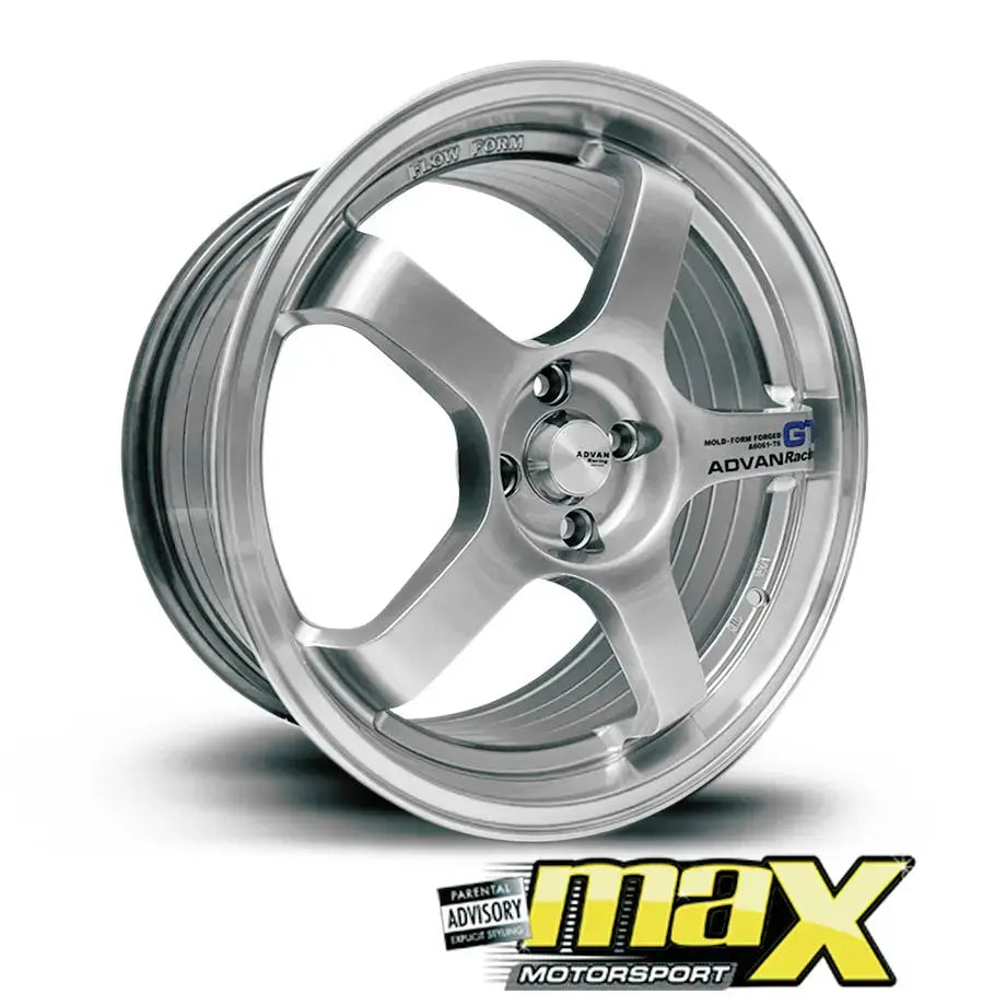15 Inch Mag Wheel - MX512 Advan GT Racing Style Wheel - 4x100 PCD