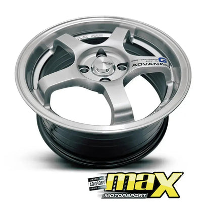 15 Inch Mag Wheel - MX512 Advan GT Racing Style Wheel - 4x100 PCD