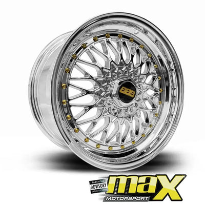 15 Inch Mag Wheel - MXBS01-15 Chrome BSS Wheel - 4x100 / 5x100 PCD