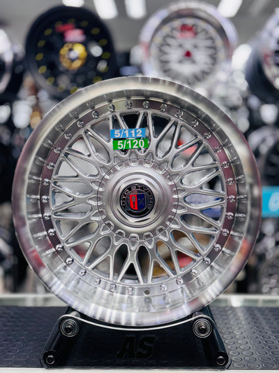 17” AS-SCORPION 8/9j 5/120 & 5/112 SILVER STUDS