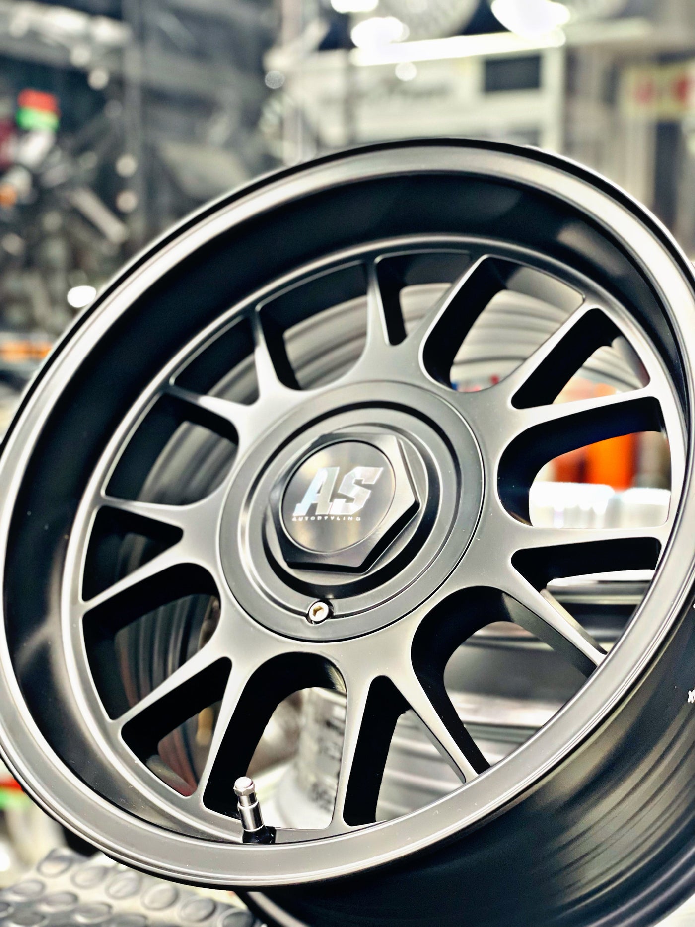 15” AS- 7563   4/100 4/108 full matt black wheels