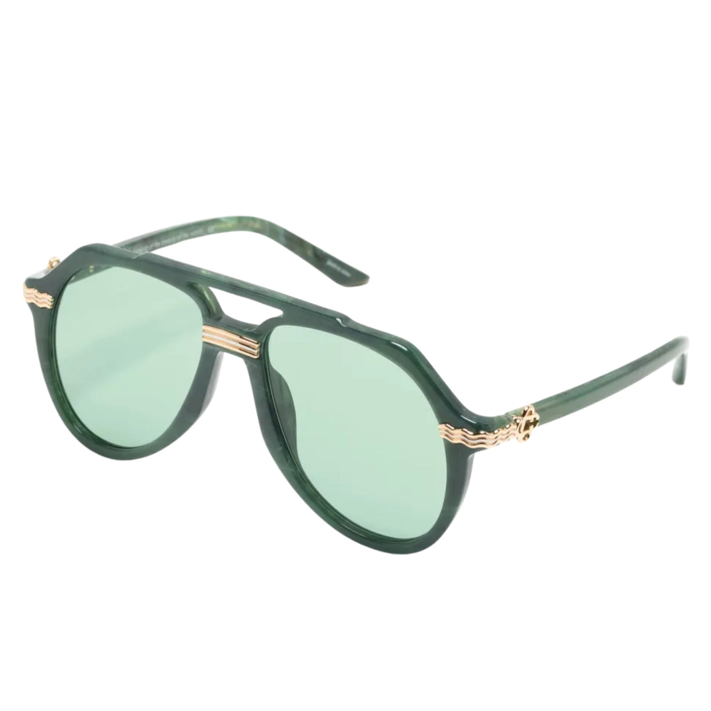 Casablanca Sunglasess Rajio Green-Gold