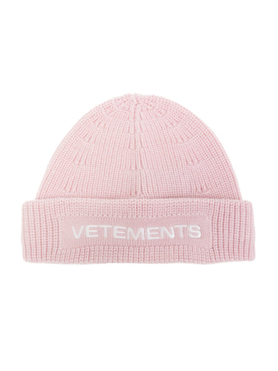 Vetements Beanie Logo Pink