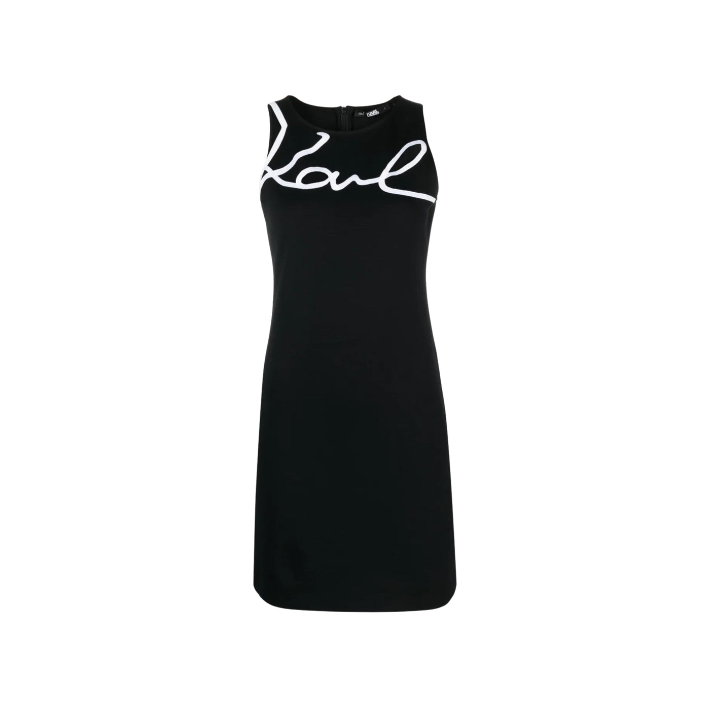 Karl Lagerfeld Dress Cut Out Signature Logo Black