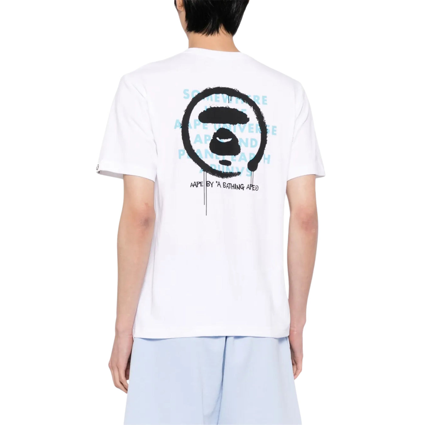 Aape T-Shirt Moonface Logo White