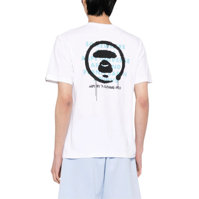 Aape T-Shirt Moonface Logo White