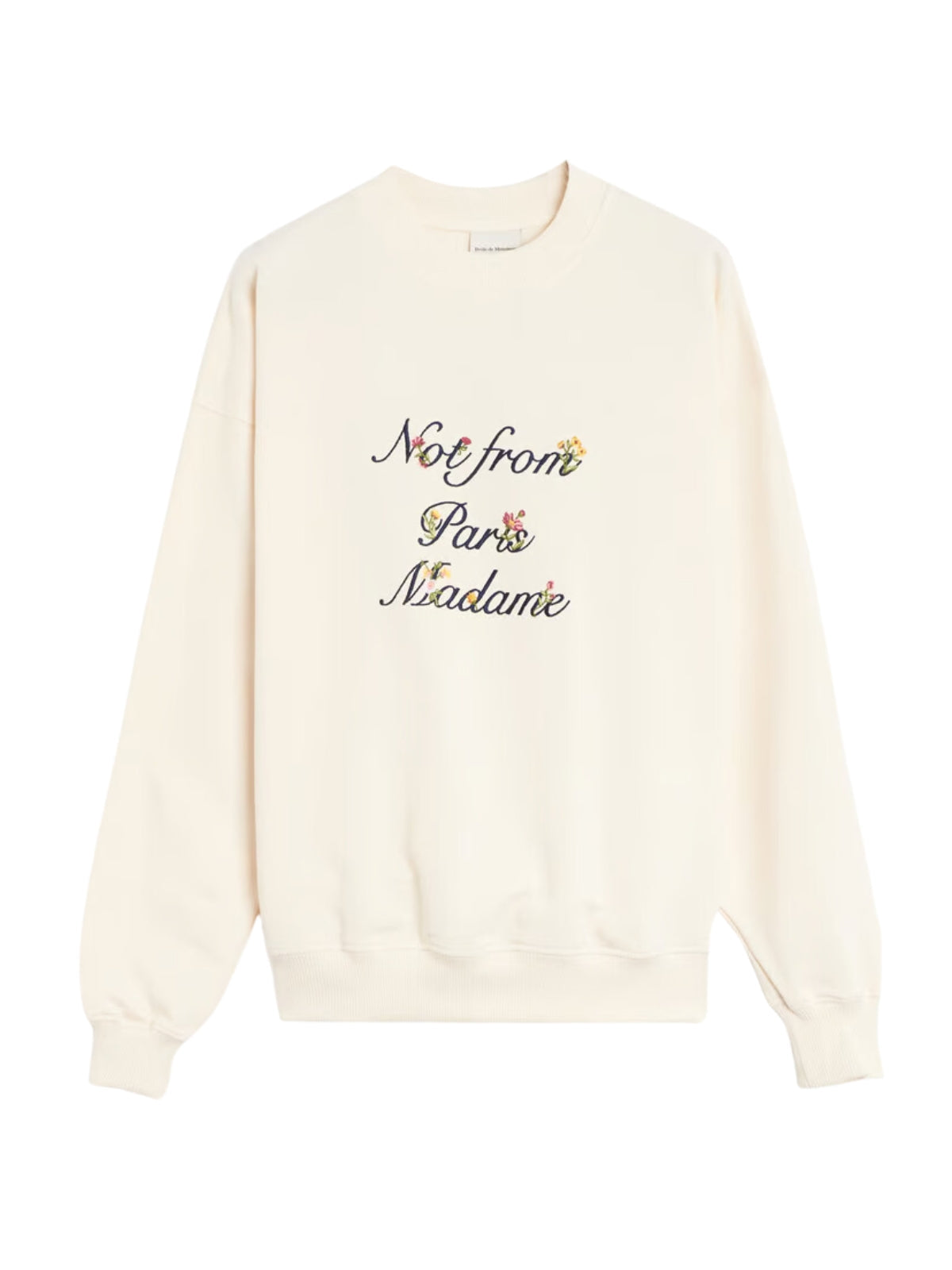 Drole De Monsieur Sweater Floral Logo Cream