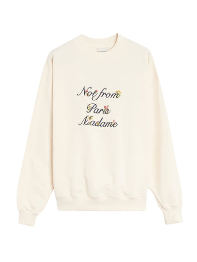 Drole De Monsieur Sweater Floral Logo Cream