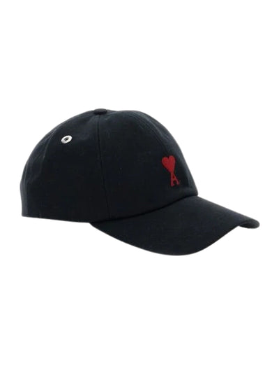 Ami Cap De Coeur Embroidery Black