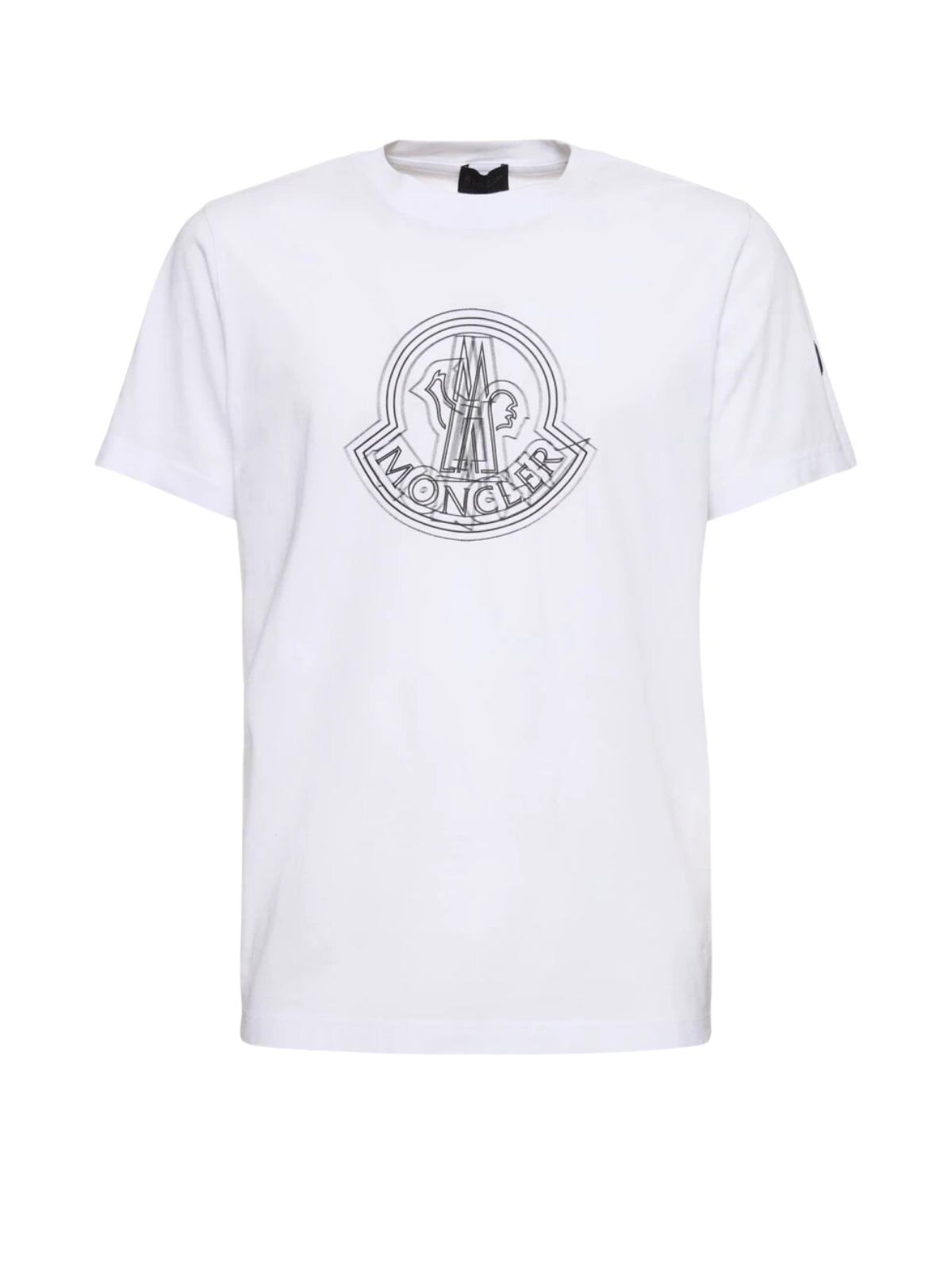 Moncler T-Shirt Centre Logo White
