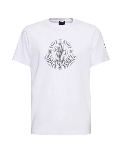 Moncler T-Shirt Centre Logo White
