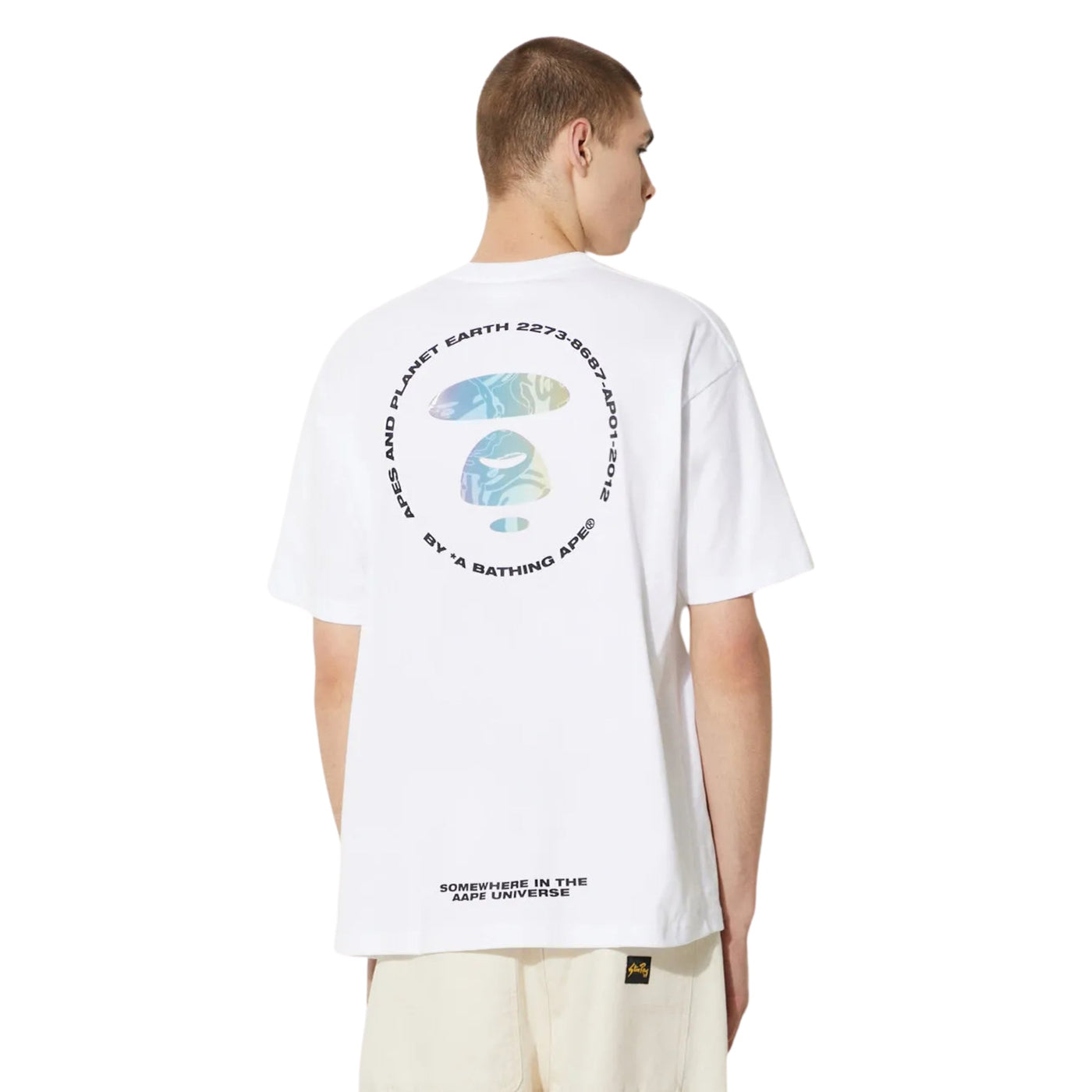 Aape T-Shirt Moonface Logo White