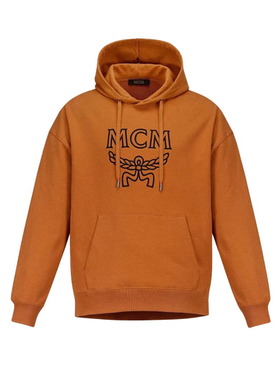 Mcm Sweater Logo Hoodie Cognac