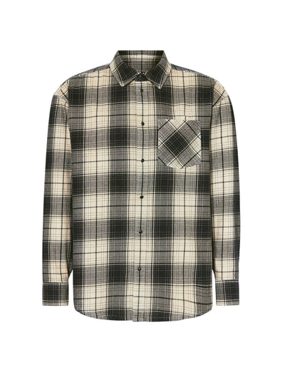 Purple Shirt Plaid Western Brown