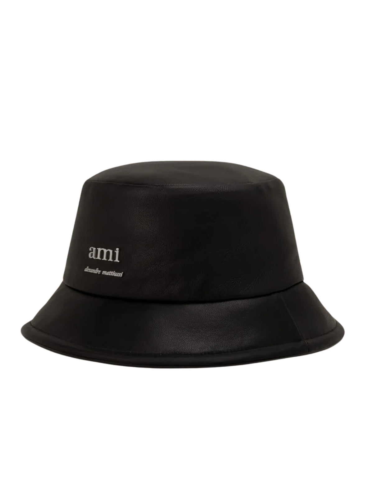 Ami Bucket Hat Alexandre Mattiussi Lamb Leather Black