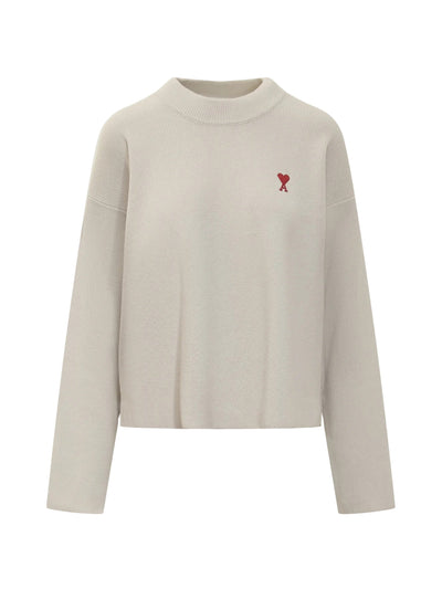 Ami Sweater Logo Chalk