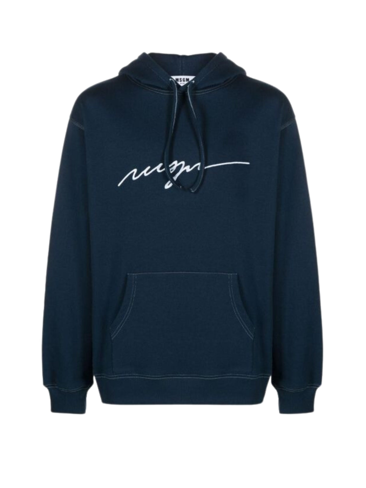 Msgm Hoodie Logo Navy