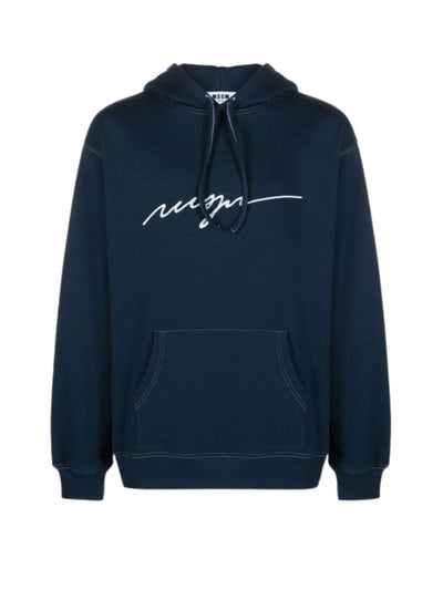 Msgm Hoodie Logo Navy