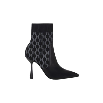 Karl Lagerfeld Boot Pandara Monogram Knit Ankle Black