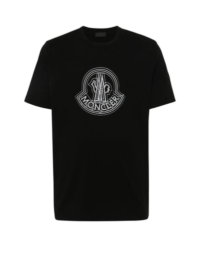 Moncler T-Shirt Centre Logo Black
