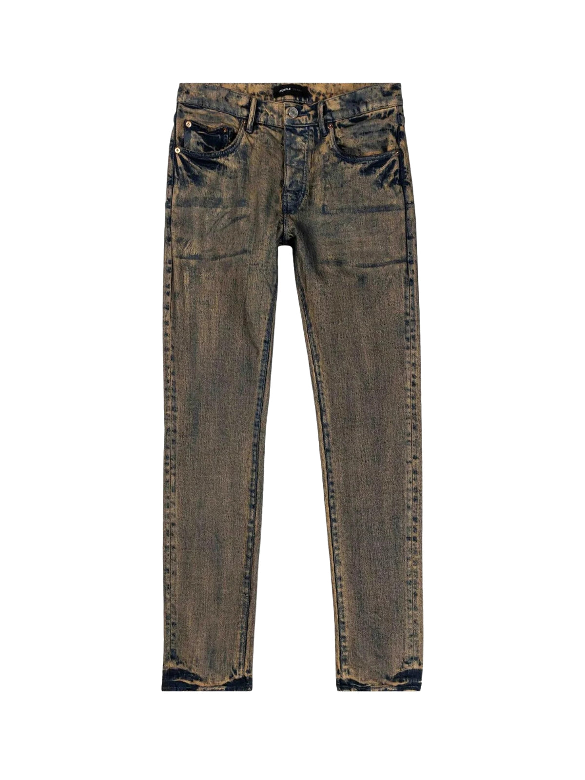 Purple Jeans Antiqued Snow Wash Mid Indigo