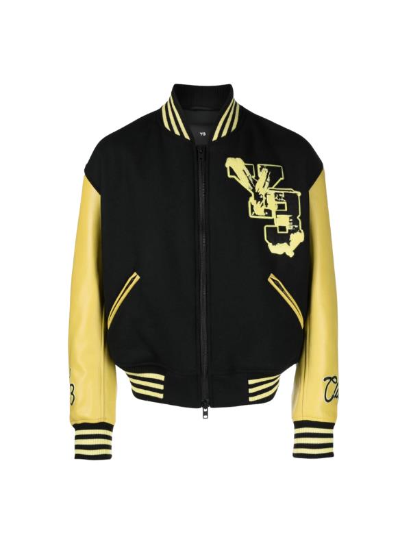 Y-3 Jacket Varsity Letterman Black-Yellow