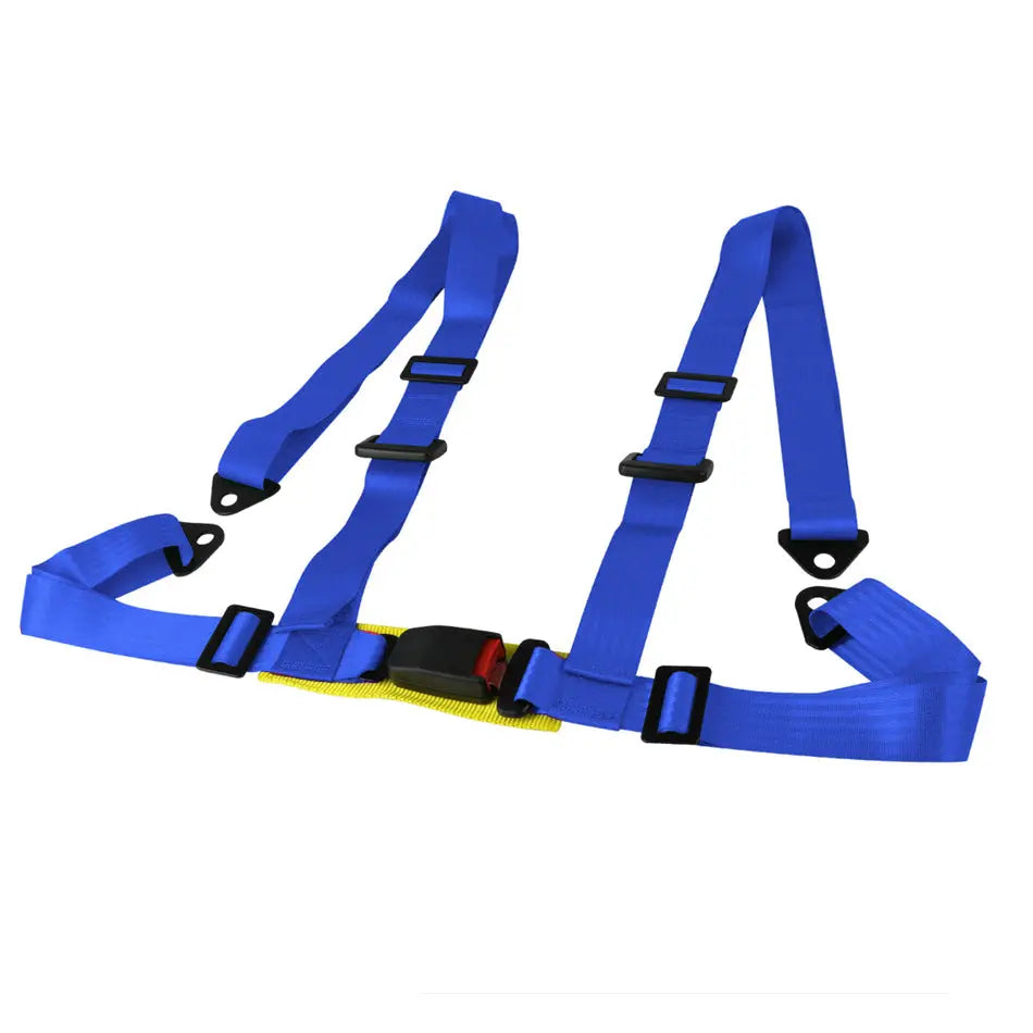 2 Inch Universal 4-Point Racing Seat Harness (Blue)