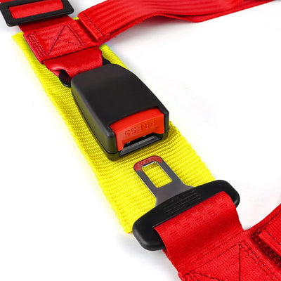 2 Inch Universal 4-Point Racing Seat Harness (Red)