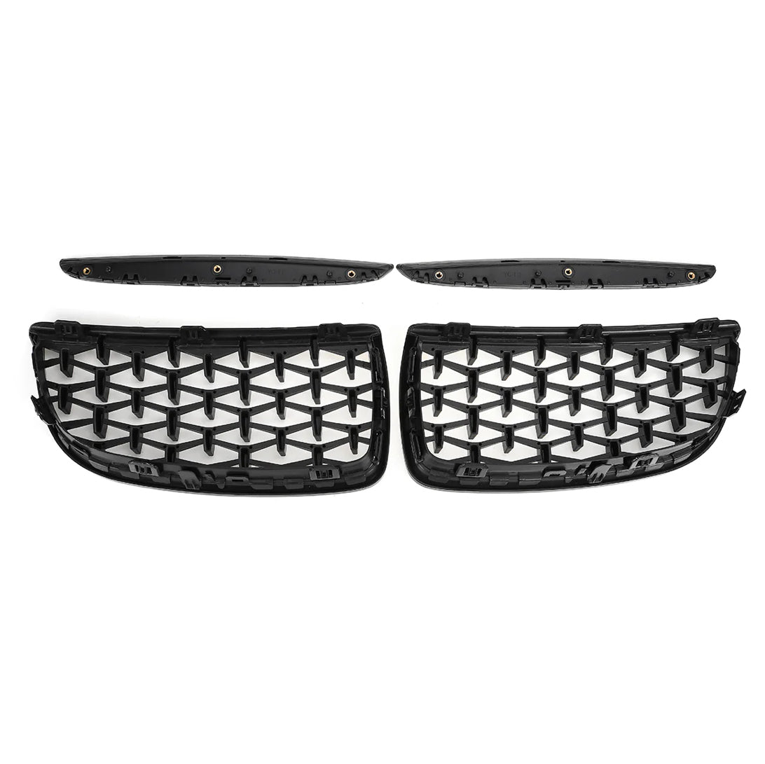 MILLION STAR KIDNEY GRILLS SUITABLE FOR BMW E90 09-12 GLOSS BLAC