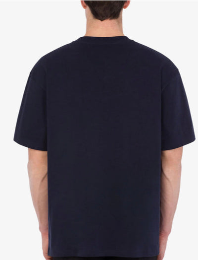 MOSCHINO STITCHING LOGO ORGANIC JERSEY T-SHIRT