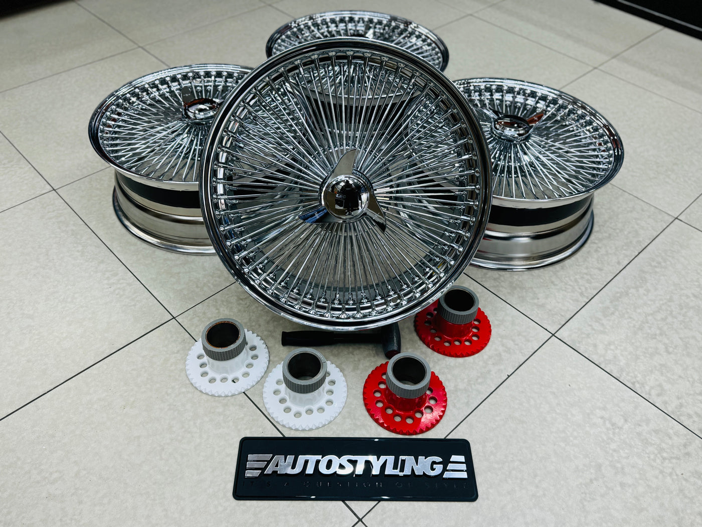 20” AS - 1000 SPOKE WIRE WHEEL FITS ALL CARS