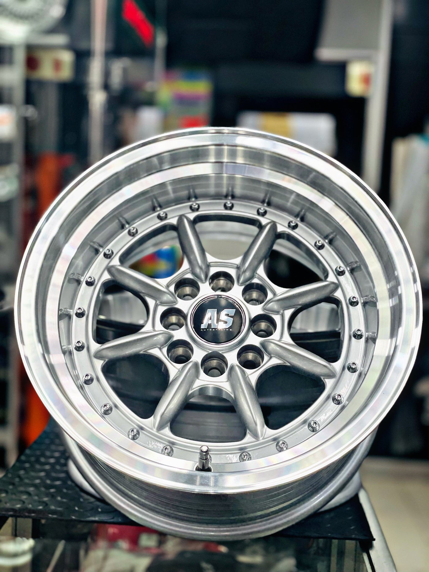 15” AS-7168 MINI LITES SILVER  4/100 4/108 wheels