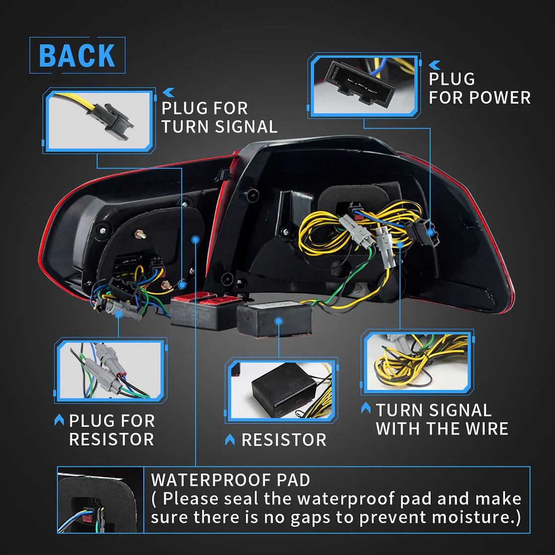 VW Golf 6 MK6 2008-2013 VLAND TAIL-LIGHTS With Sequential indicators