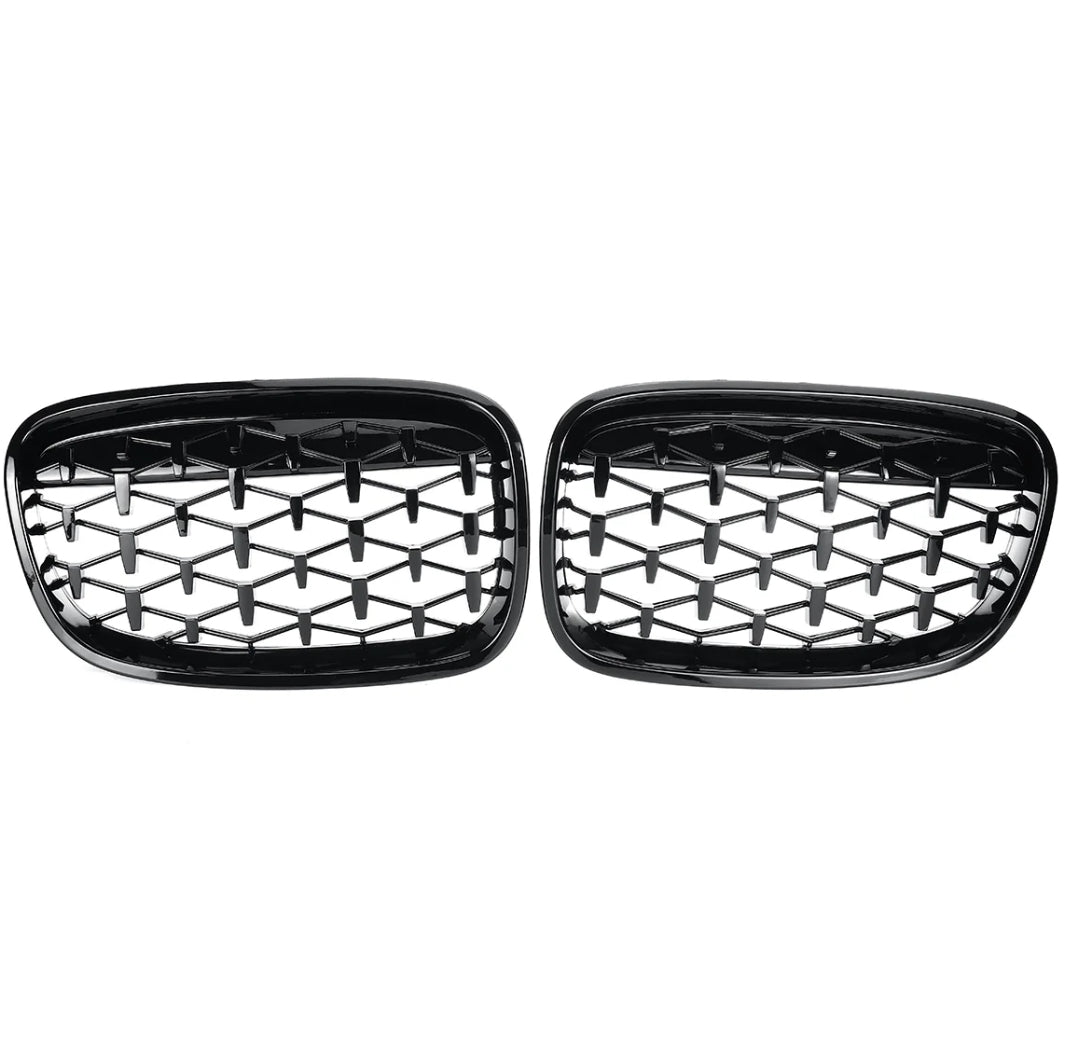 BMW F20/21 1 series   PRE FACELIFT MILLION STAR KIDNEY GRILLS  GLOSS BLACK