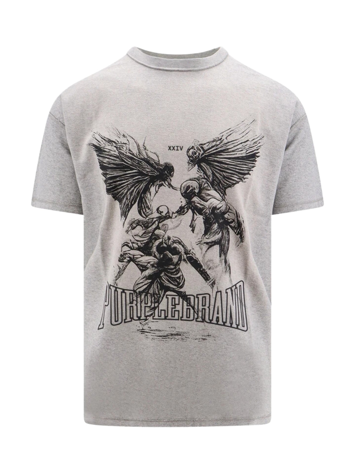 Purple T-Shirt Textured Inside Out Heather