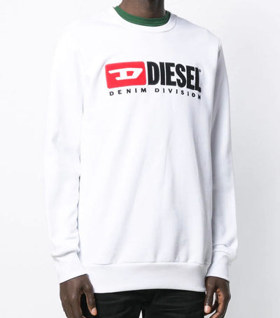 Diesel White S-Crew-Division sweatshirt
